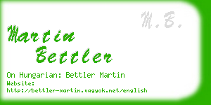 martin bettler business card